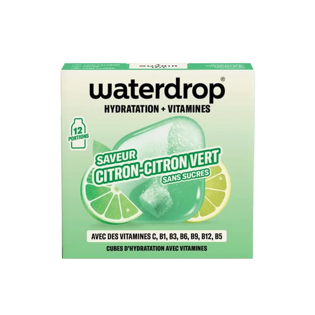 9120125314323 - Waterdrop - Cubes d'hydratation saveur citron citron vert - 12 cubes