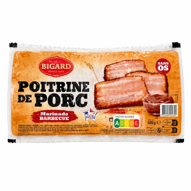 3273230395223 - Bigard - Poitrine de Porc Marinade Barbecue