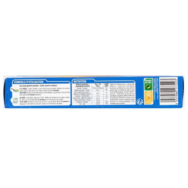 3257980177223 - Cora - 8 tranches panées de filet de cabillaud 8x50g