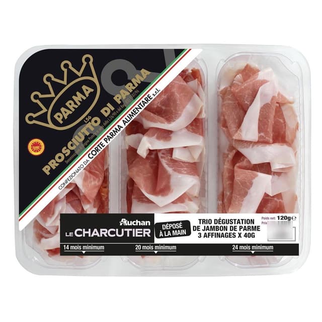 3505625018623 - Auchan Le Traiteur - Jambon de Parme 3 affinages