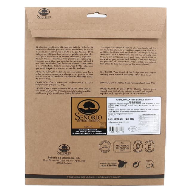 8436039578623 - Senorio de Montanera - Chorizo de Bellota Bio