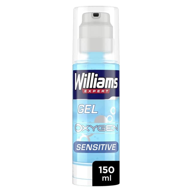 3181730152324 - Williams - Gel à raser Oxygenes peaux sensibles à l'aloé Vera