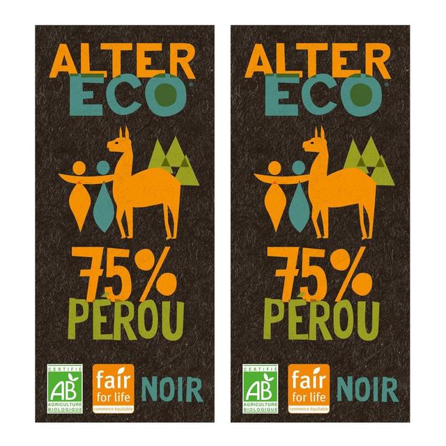 2050000272424 - Alter Eco - Commerce Equitable - Chocolat noir 75% Cacao Bio du Pérou