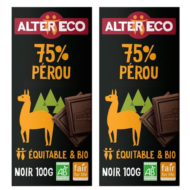 2050000272424 - Alter Eco - Commerce Equitable - Chocolat noir 75% Cacao Bio du Pérou