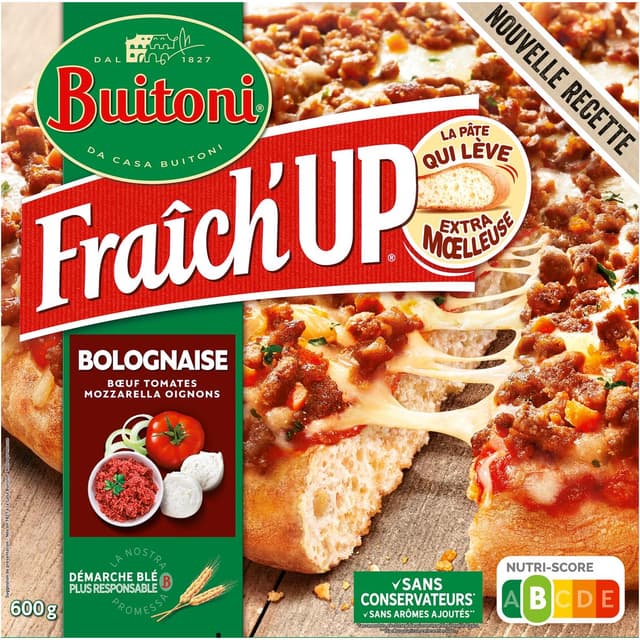 7613034223524 - Buitoni Fraich up - Pizza bolognaise- Bœuf, Mozzarella