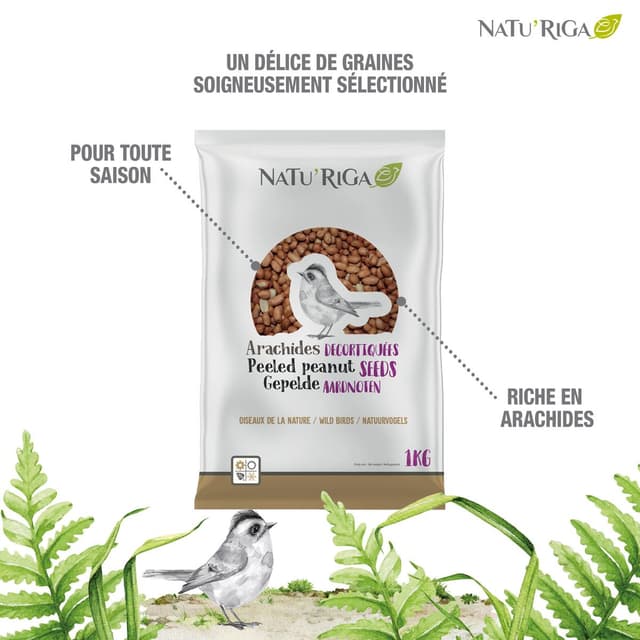 3166780023824 - Riga - Arachides décortiquées pour oiseaux de la nature