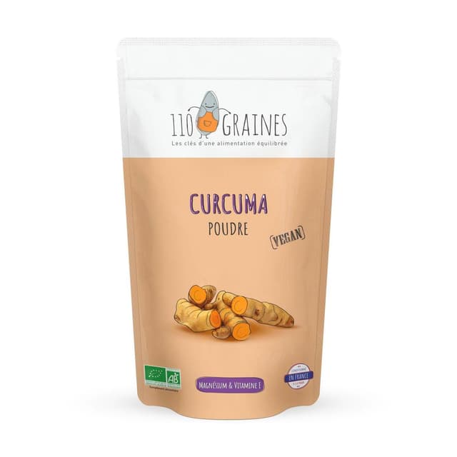 3770012915124 - 110 Graines - Curcuma bio en poudre - Complément alimentaire