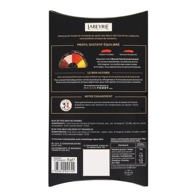 3033610045724 - Labeyrie - Bloc de Foie Gras de Canard du Sud-Ouest IGP