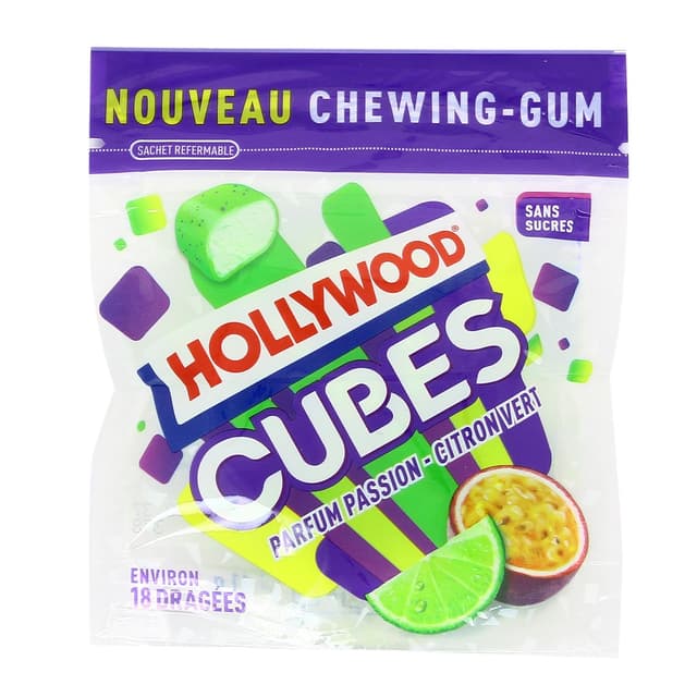 7622210977724 - Hollywood - Cubes parfum passion - citron vert sans sucres