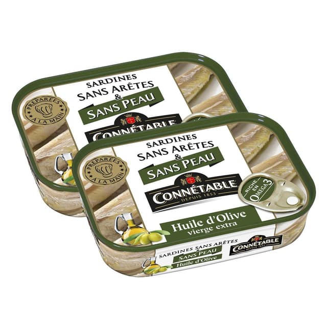 2050000419324 - Connetable - Sardines à l'Huile d'Olive Vierge Extra sans Arête et sans Peau