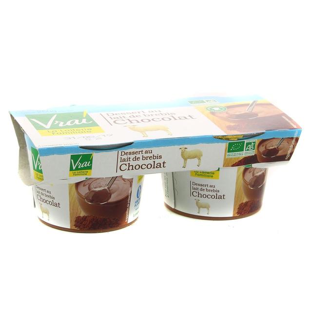 3273220540725 - Vrai - Dessert au chocolat bio au lait de brebis