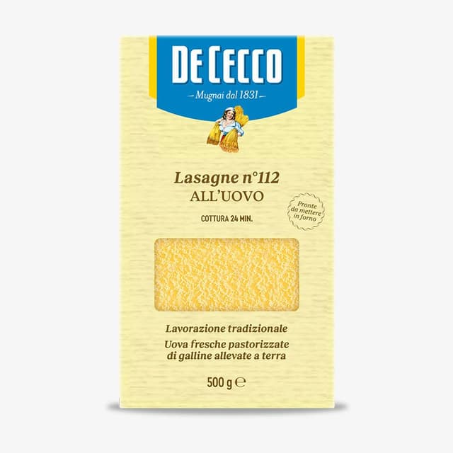 8001250211125 - De Cecco - Pâte Lasagne aux oeufs N°112