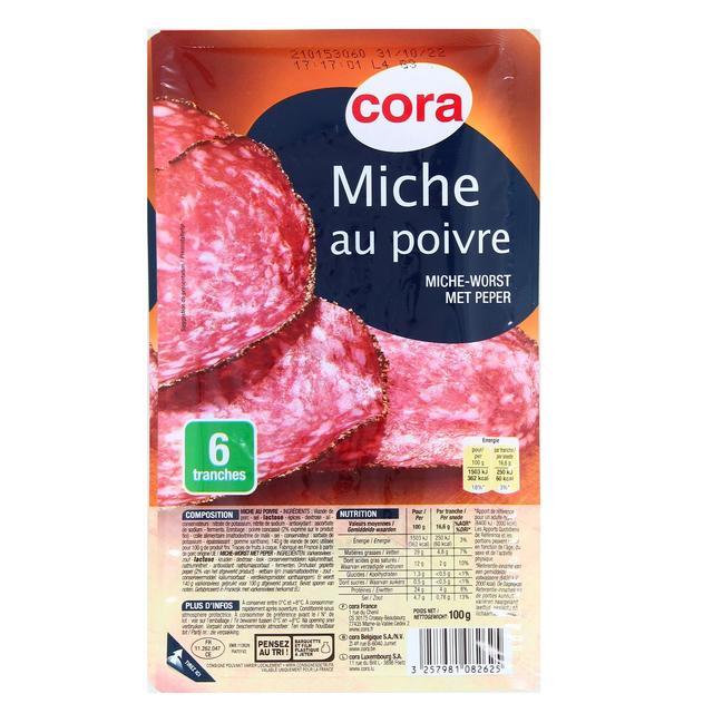 3257981082625 - Cora - Miche au poivre 100g