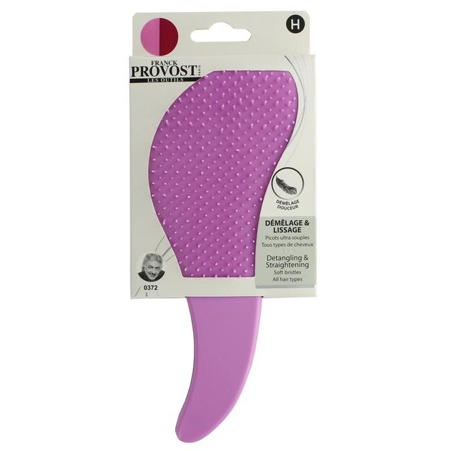 3700206703725 - Franck Provost - Brosse démélante en plastique avec picots ultra souples coloris aléatoire