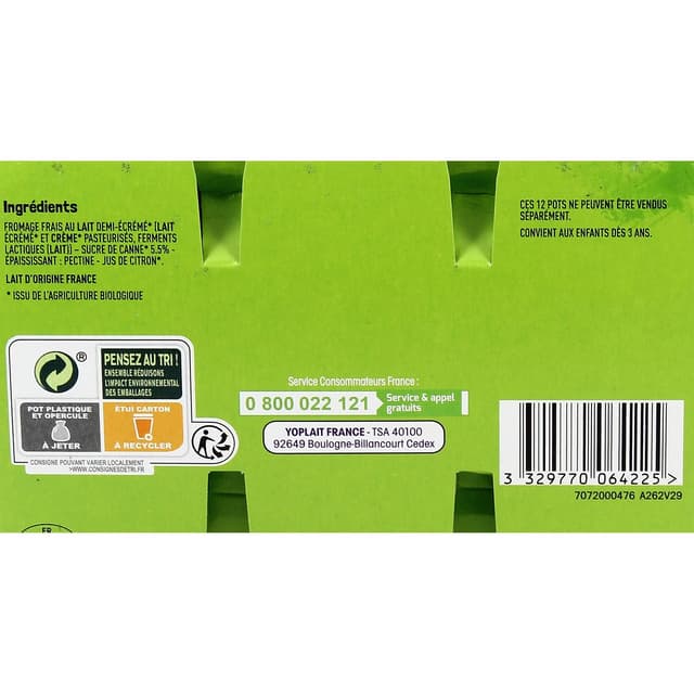 3329770064225 - Yoplait - Petits Filous nature sucré bio