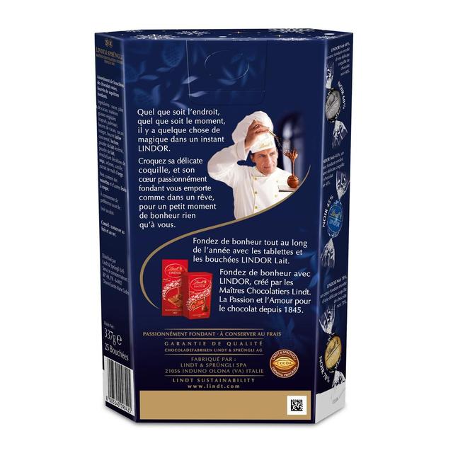 8003340098425 - Lindt - Cornet lindor noir assorti