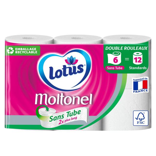 7322540928525 - Lotus - Moltonel - Papier toilette sans tube 2 fois plus long