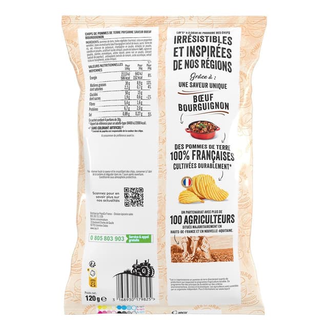 3168930179825 - Lay's - Chips Saveur Boeuf Bourgignon