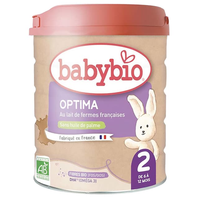 3288131580326 - Babybio - Lait bébé en poudre Optima Premium Bio 2ème âge, 6-12 mois