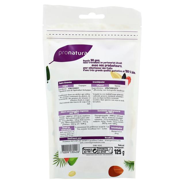 3760099530426 - Pronatura - Poudre d'Amande d'Espagne, Bio