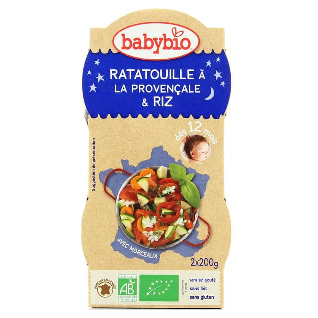 3288131520926 - Babybio - Ratatouille à la Provençale Riz Bio Bol Bébé Dès 12 mois