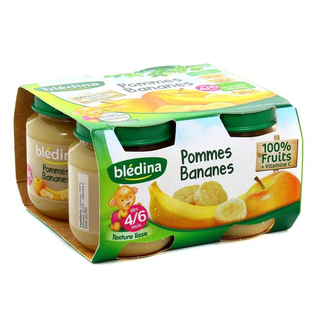 3041090012426 - Blédina - Pommes banane Pot Bébé dès 4 mois