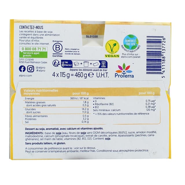 5411188137726 - Alpro - Crème dessert végétale Vanille