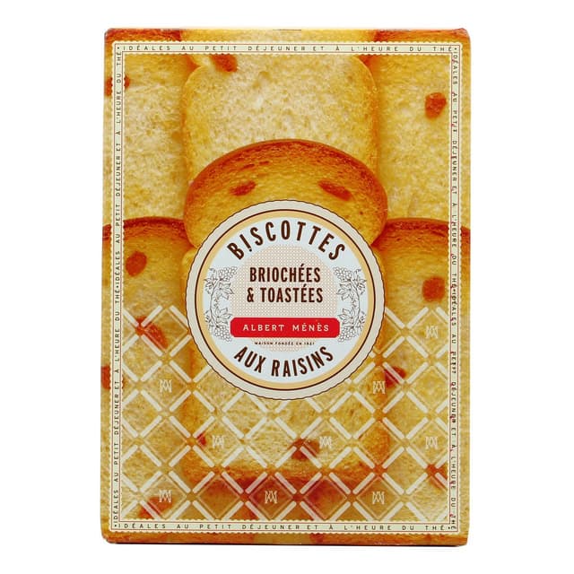 3162900000027 - Albert Ménès - Biscottes au beurre et aux raisins toastées