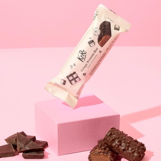 4255582812527 - Koro - Barre protéinée crunchy au chocolat noir