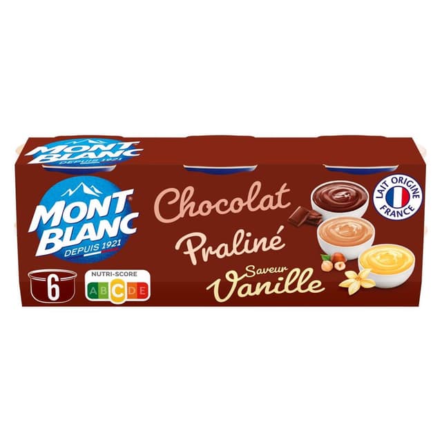 3700279302627 - Mont Blanc - Crème dessert vanille chocolat praliné