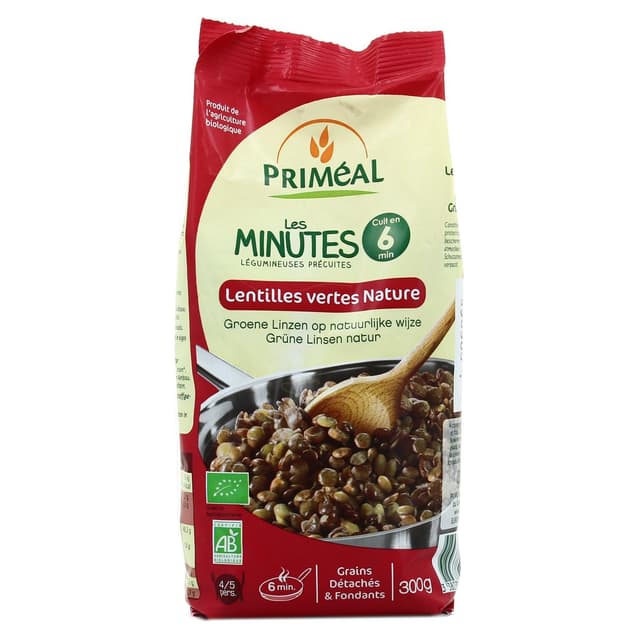 3380380063527 - Priméal - Lentilles Vertes Nature Cuisson Rapide, Bio