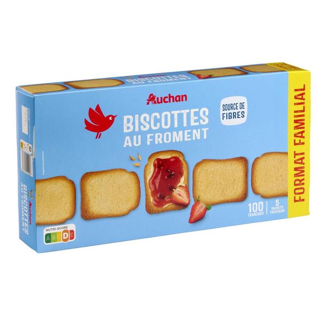 3596710554027 - Auchan - Biscottes au froment