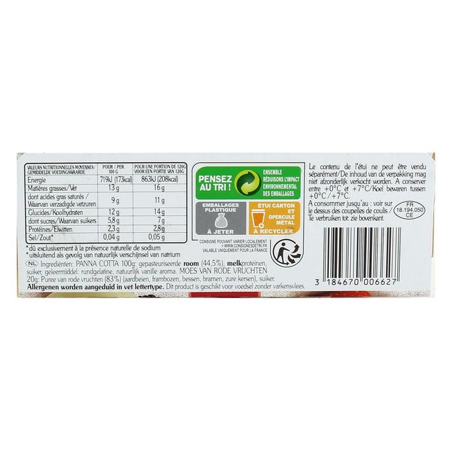 3184670006627 - Rians - Panna Cotta Coulis de Fruits Rouges