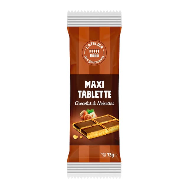 3760250177927 - L' Atelier des Gourmands - Maxi tablette chocolat noisettes