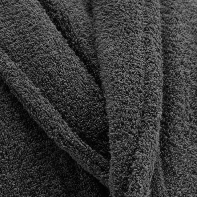 3574388018027 - Douceur D Interieur - Peignoir éponge col anthracite