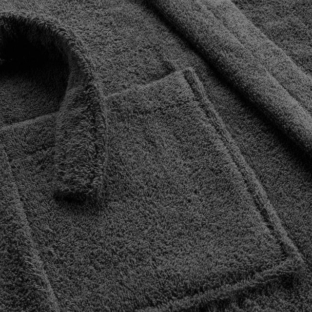 3574388018027 - Douceur D Interieur - Peignoir éponge col anthracite