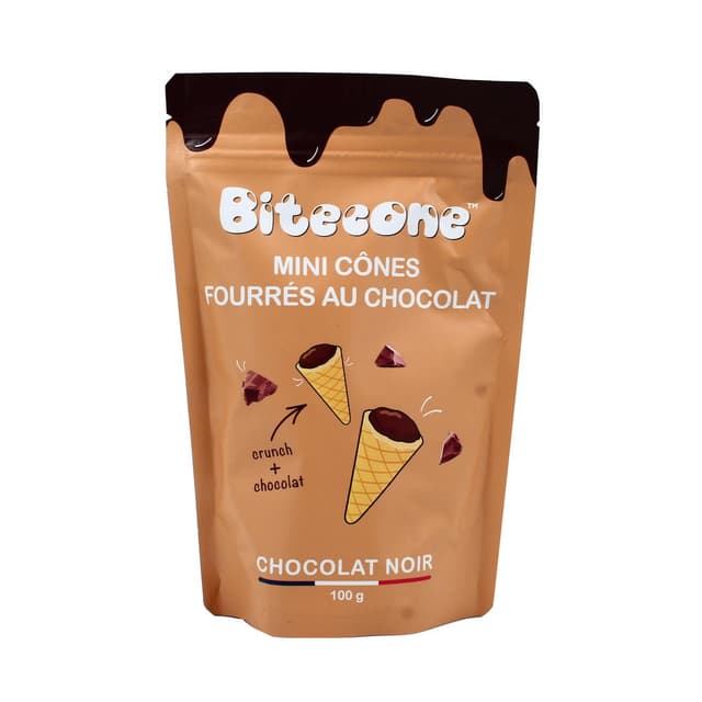 3770025188027 - Bitecone -  Mini Cône fourré Chocolat Noir