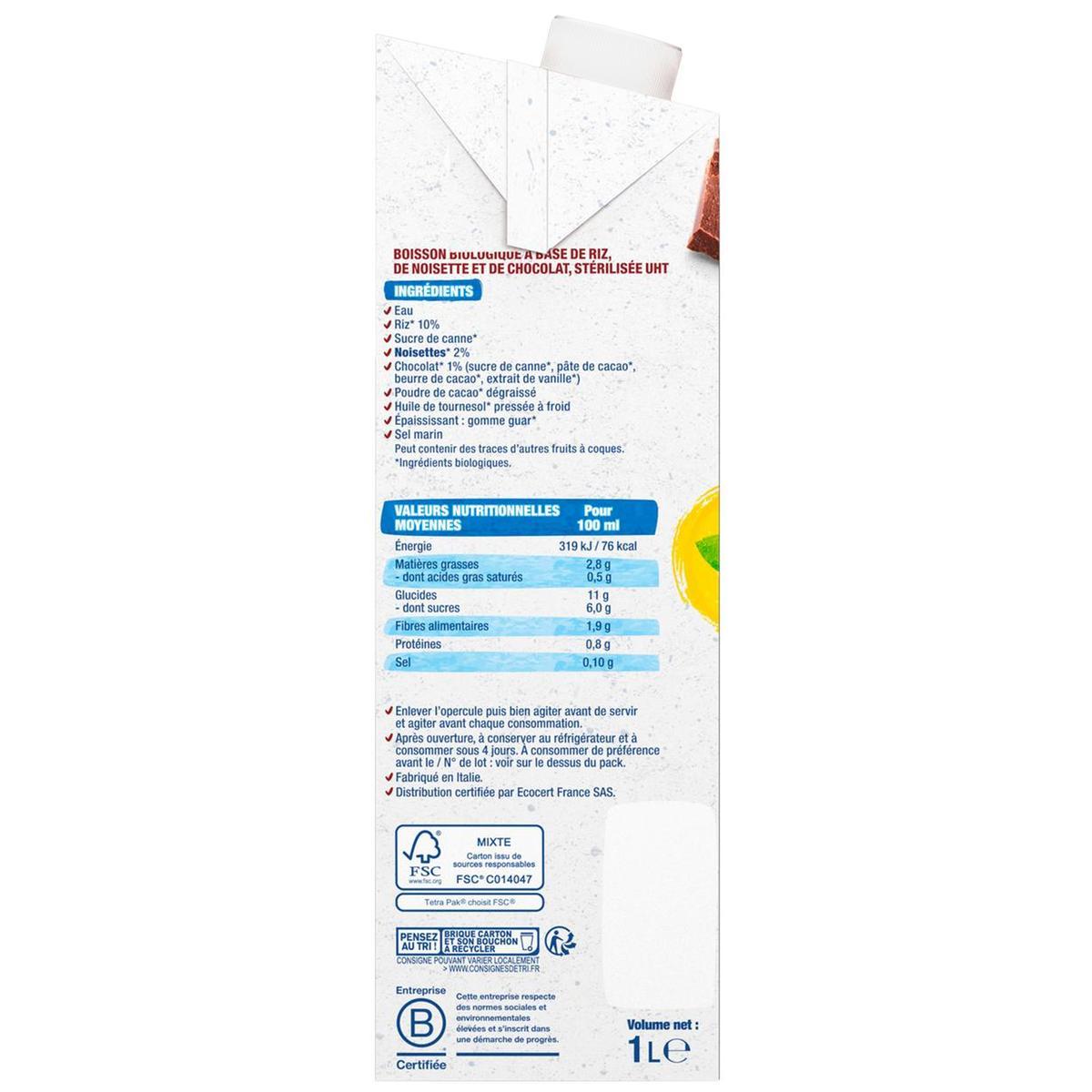 3229820789927 - Bjorg - Riz Choco Noisettes Boisson Végétale Bio 