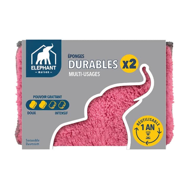 3543534440128 - Elephant - Eponge durable multi-usages 