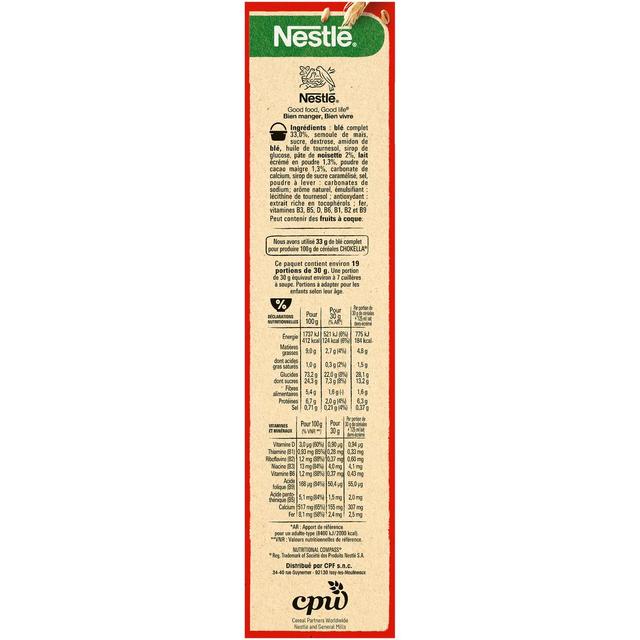 7613033312328 - Nestlé - Chokella, céréales au blé complet  goût noisette