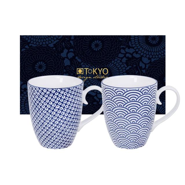 8719323533028 - Tokyo Design Studio - Coffret 2 Mugs Nippon Blue Wave Raindrop