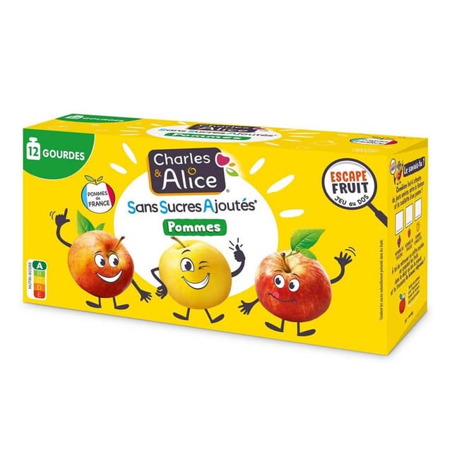 3288313704328 - Charles et Alice - Compote Gourde Pomme Sans sucres ajoutés