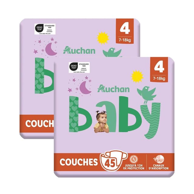 2050000415128 - Auchan Baby - Couches taille 4 (7-18kg)
