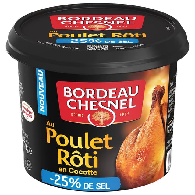 3024720026628 - Bordeau Chesnel - Rillettes de Poulet Rôti Taux de Sel Réduit