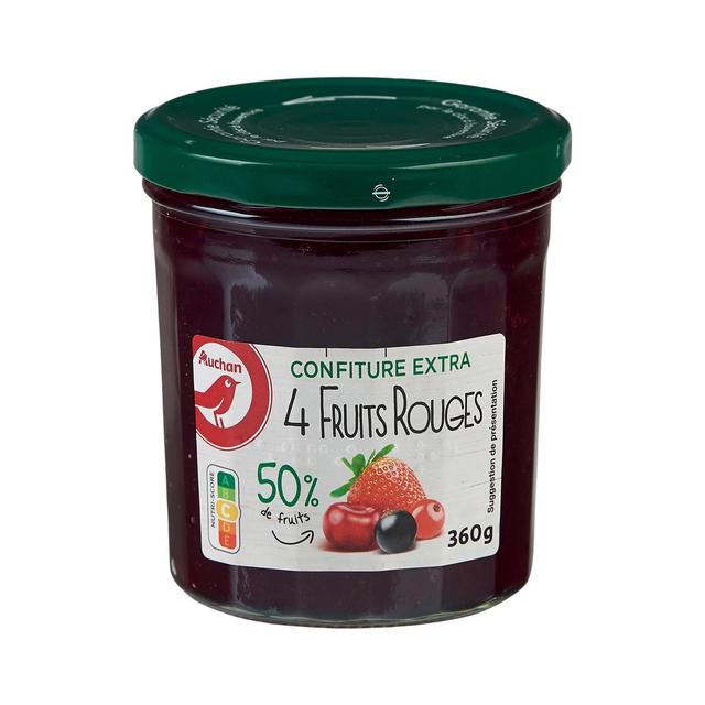 3596710507528 - Auchan - Confiture extra 4 fruits rouges