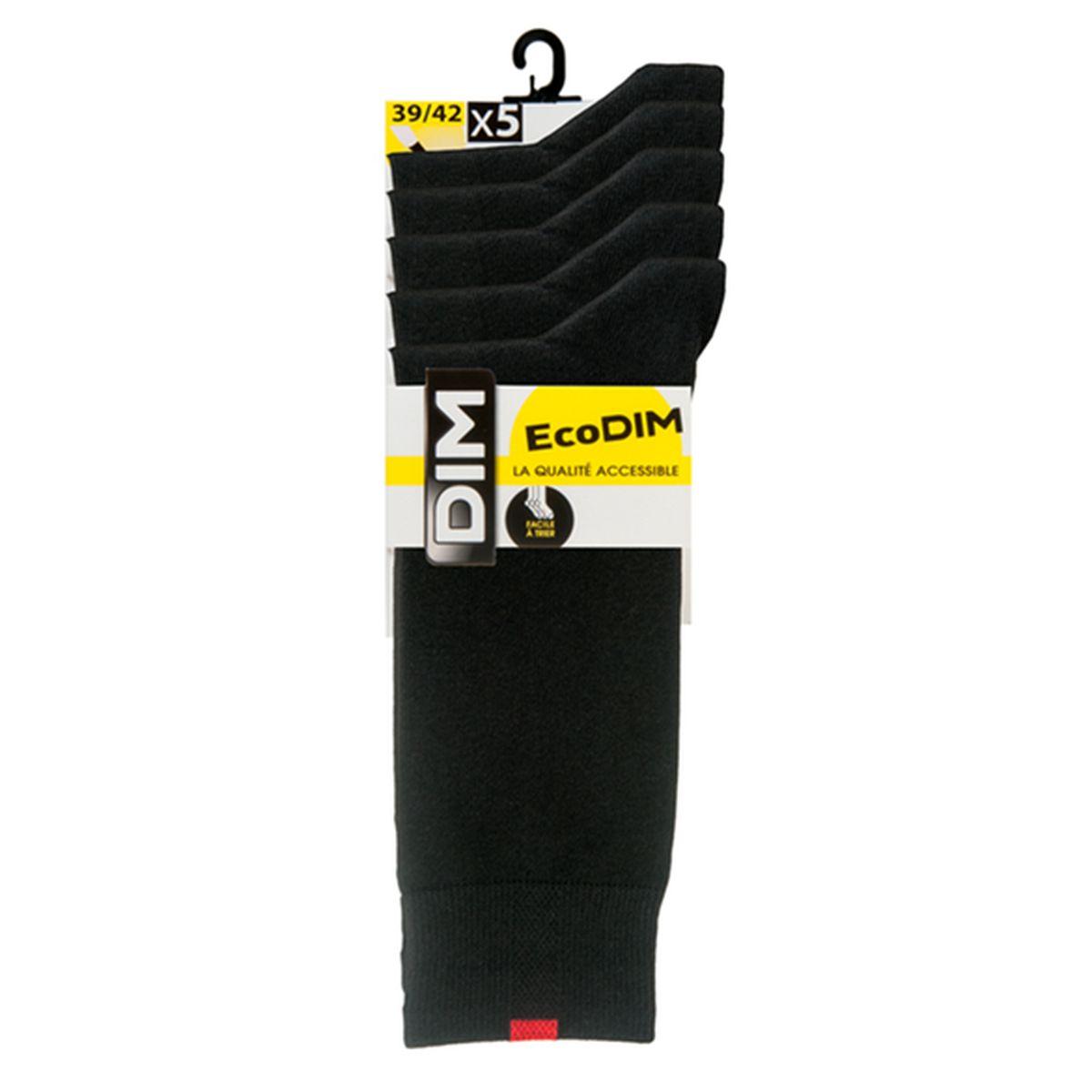3610860969828 - Dim - 5 paires de mi-chaussettes noires EcoDim