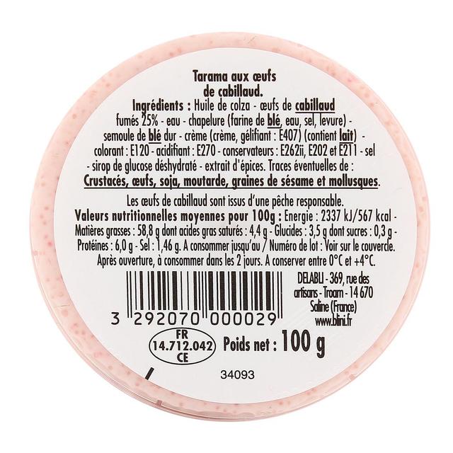 3292070000029 - Blini - Tarama aux Oeufs de Cabillaud