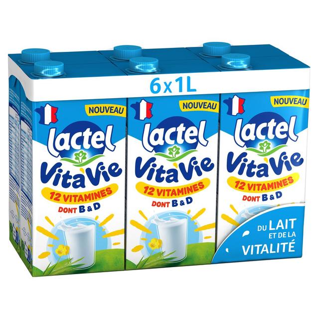 3428271240029 - Lactel, Vita'Vie - Lait 1,0% mg 12 vitamines 