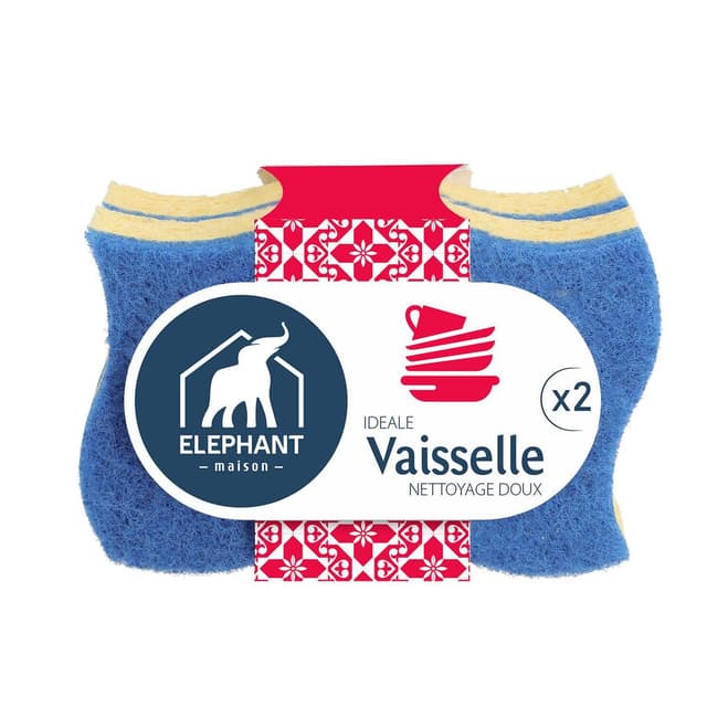 3543534440029 - Elephant - Éponges nettoyage doux pour vaisselle