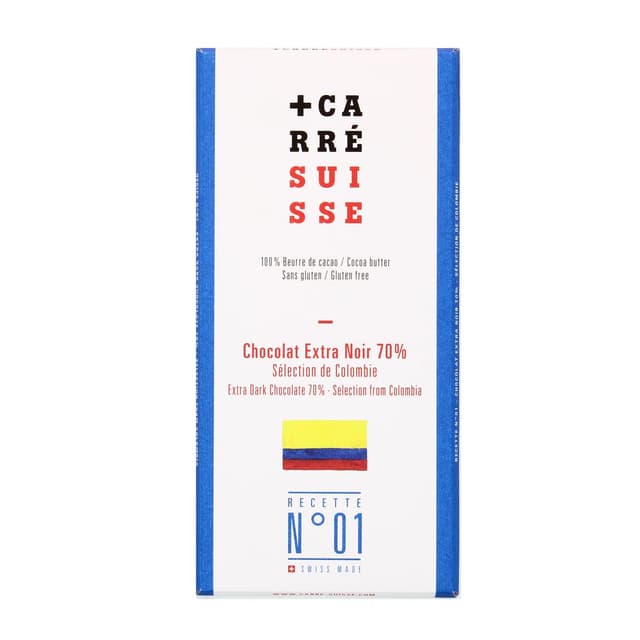 3760231780429 - Carré Suisse - Chocolat extra noir 70% Sélection de Colombie